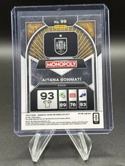 2026 Prizm Monopoly FIFA World Cup Four Corners Blue Wave Aitana Bonmati #99 - Image 2