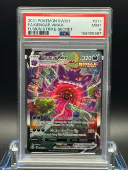 PSA 9 MINT ✨ - 2021 Pokemon - Gengar VMAX 271/264 Alt Art Fusion Strike - Image 1