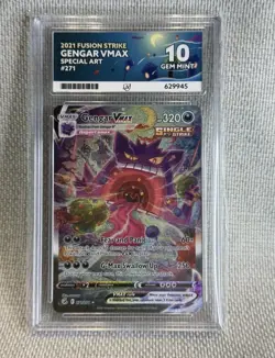 Gengar Vmax Alt Art 271/264 ACE 10 GEM MINT Fusion Strike Pokemon TCG - Image 1
