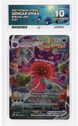 Gengar Vmax Alt Art 271/264 ACE 10 GEM MINT Fusion Strike Pokemon TCG - Image 3