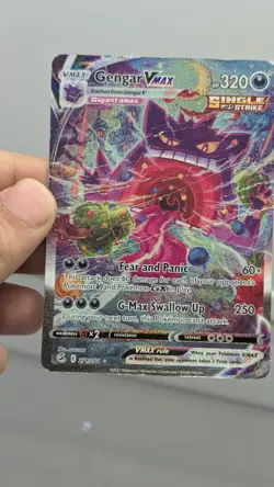 *Damaged* Gengar VMAX 271/264 Pokemon fusion strike alt art chase card! DMG - Image 3