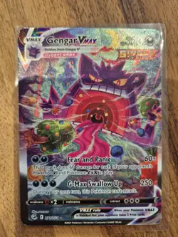 Pokemon Gengar VMAX Alt Art TCG 271/264 Fusion Strike English Damaged - Image 1