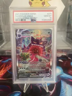 Pokemon TCG Fusion Strike Gengar VMAX Alternative Art Card 271/264 PSA 10! - Image 1