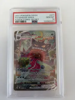 Pokemon Gengar VMAX Alt Art TCG 271/264 Fusion Strike English PSA 10 Gem Mint UK - Image 1