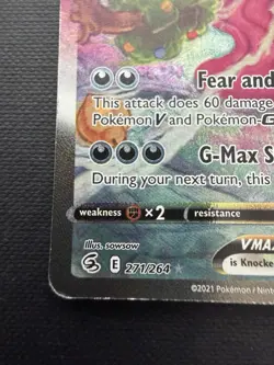 Gengar VMAX Fusion Strike 271/264 | Damaged / Creased | Alt Art | Pokemon Card - Image 3