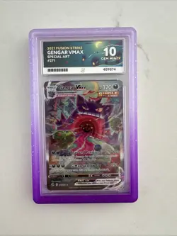Pokemon Gengar VMAX Fusion Strike Holo Card 271/264 ACE 10 *PERFECT SUB-GRADES! - Image 1