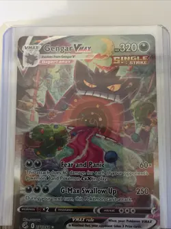 Pokemon TCG Swsh08: Fusion Strike - Gengar Vmax 271/264 Alternate Art NM/LP - Image 3