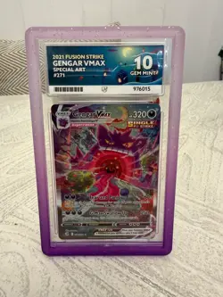 Gengar VMAX Fusion Strike 271/264 ACE 10 Pokemon Card - Image 1