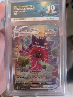 Pokemon TCG Fusion Strike Gengar VMAX Alternative Art Card 271/264 Ace 10 - Image 1