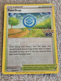 Pokemon TCG PokeStop Pokemon Go 068/078 Reverse Holo Uncommon - Image 1