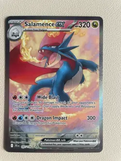 Pokemon TCG Salamence EX Full Art Card Journey Together 187/159 NM-Mint - Image 1