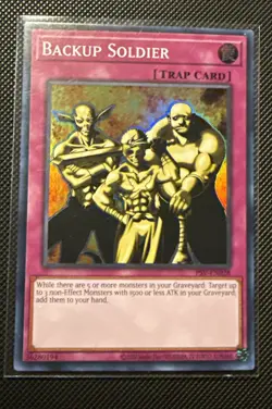 YUGIOH BACKUP SOLDIER SUPER RARE PSV-EN028 25TH ANNIVERSARY - Image 1
