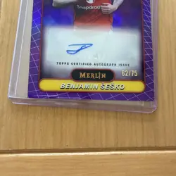 Topps Merlin Benjamin Sesko Man Utd 6 Card Bundle. Auto, numbered and refractor - Image 3