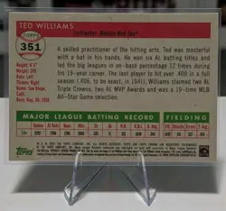 2025 Topps Chrome Platinum - Ted Williams #351 Blue Mini Diamond Refractor /199 - Image 2