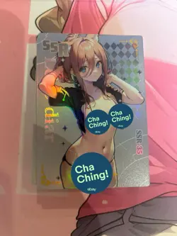 WAIFU Love Diary SSR 35 Nakano Miku Rare card. Goddess Story Sexy Anime Girl - Image 1