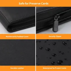 Trading Card Binder 4 Pocket, TCG Binder with 160 Side Loading Pockets, Tradi... - Image 3