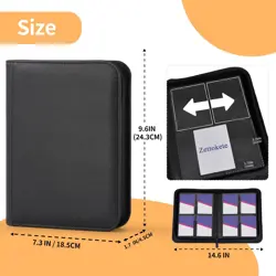Trading Card Binder 4 Pocket, TCG Binder with 160 Side Loading Pockets, Tradi... - Image 5