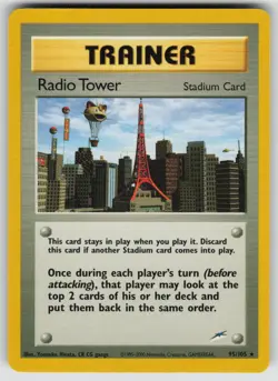 Radio Tower 95/105 Rare Neo Destiny Pokemon Unlimited Near Mint - Image 1