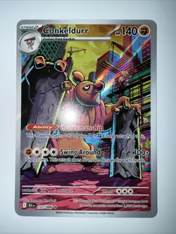 Conkeldurr 127/086 Holo Illustration Rare Black Bolt Pokemon Holo Near Mint IR - Image 1