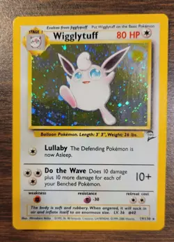 Wigglytuff 19/130 - Holo Rare Base Set 2 Pokemon Card NM - Image 1