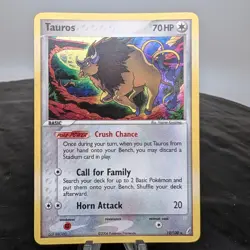 Pokemon TCG Tauros EX Crystal Guardians 12/100 Holo Foil Rare 2006 LP ⭐ - Image 1