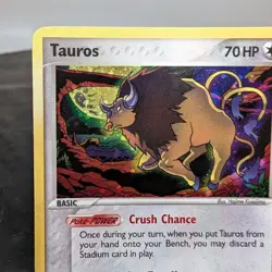 Pokemon TCG Tauros EX Crystal Guardians 12/100 Holo Foil Rare 2006 LP ⭐ - Image 3