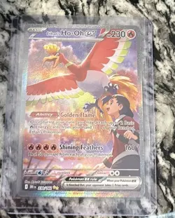 Ethan's Ho-Oh ex 230/182 Sv10 Destined Rivals SIR Holo Full Art English - Image 1
