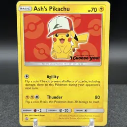 Ash's Pikachu SM109 Black Star Promo Pokemon Card - Image 1