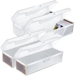 Trading Card Storage Box Clear Plastic Card Box Set Fit 600-1000 Plus Portabl... - Image 1