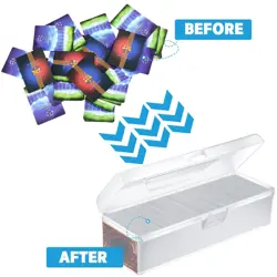 Trading Card Storage Box Clear Plastic Card Box Set Fit 600-1000 Plus Portabl... - Image 5
