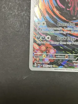 Pokemon TCG Yveltal Full Art Holo Card 205/182 Paradox Rift Illustration Rare NM - Image 2