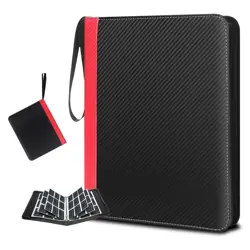 9 Pocket Trading Card Organizer, 900 Pocket Binder with Sleeves, Zippered Bas... - Image 1
