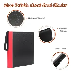 9 Pocket Trading Card Organizer, 900 Pocket Binder with Sleeves, Zippered Bas... - Image 2