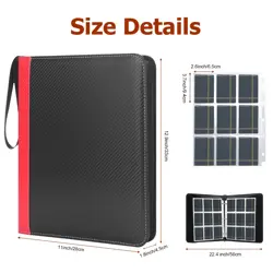 9 Pocket Trading Card Organizer, 900 Pocket Binder with Sleeves, Zippered Bas... - Image 4