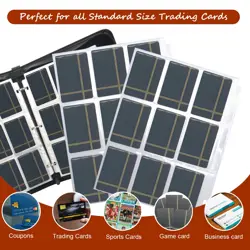 9 Pocket Trading Card Organizer, 900 Pocket Binder with Sleeves, Zippered Bas... - Image 5