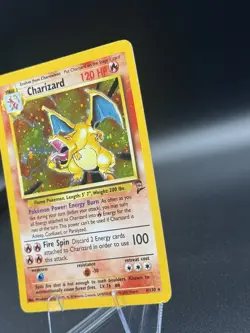 Vintage Charizard 4/130 Holo Base Set 2 - Sweet FIRE SWIRL - LP/MP Pokemon Card - Image 2