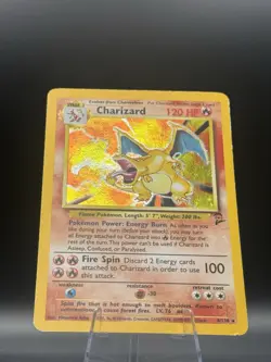 Vintage Charizard 4/130 Holo Base Set 2 - Sweet FIRE SWIRL - LP/MP Pokemon Card - Image 4