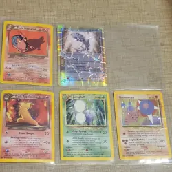 Damaged Nintendo WOTC Pokemon TCG Vintage Neo 5-Card Lot Dark Typhlosion Holo + - Image 1