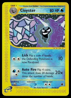 Pokemon Card - Cloyster Expedition Base Set 42/165 Rare - Image 1
