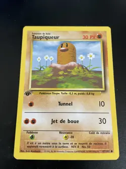 TAUPIQUEUR COMMUNE - POKEMON 47/102 SET DE BASE EDITION 1 EXCELLENT ETAT FR - Image 1