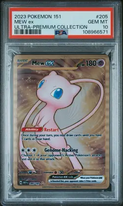 Mew 205 Ultra Premium Collection PSA 10 Metal Card Pokemon 151 - Image 1