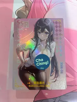 WAIFU Love Diary SSR 31 Sakurajima Mai Rare card. Goddess Story Sexy Anime Girl - Image 1