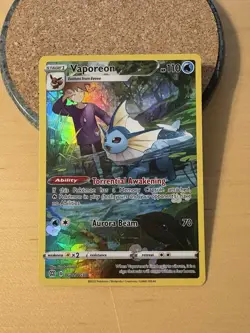 Pokemon TCG Vaporeon Card TG02/TG30 Trainer Gallery Holo Near Mint - Image 1