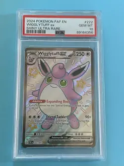 Pokemon Paldean Fates Wigglytuff ex 222 PSA 10 - Image 1