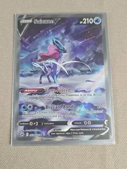 Pokemon TCG Suicune V GG38/GG70 Crown Zenith Galarian Gallery Holo Full Art - Image 2