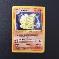 Pokemon TCG Ninetales 12/102 Base Set Unlimited Holo Rare - MP - Image 1