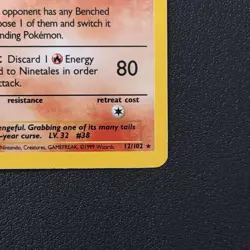 Pokemon TCG Ninetales 12/102 Base Set Unlimited Holo Rare - MP - Image 2