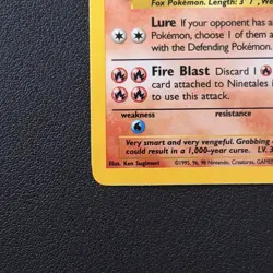 Pokemon TCG Ninetales 12/102 Base Set Unlimited Holo Rare - MP - Image 5