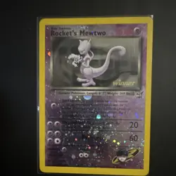 Pokemon Rocket's Mewtwo Best of Game Winner Holo Promo Psychic 70 HP #8 - Image 1