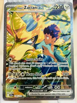 Pokemon TCG: Hop's Zacian ex 186/159 Sv09: Journey Together Holo - Image 1